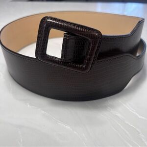 Banana Republic Minimalist Leather Belt Made in Italy Brown Size Medium